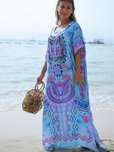 Never Look Back – Wunderschönes Kaftan-Kleid mit Rundhalsausschnitt